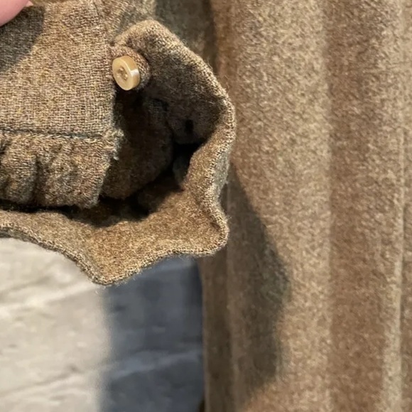 Zara Basics Women's Brown Wool Blend Puff Sleeve Baby Doll Dress.Size Small. - Picture 7 of 7